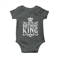 60th Birthday King Royal Crown Graphic For Men Baby Onesie