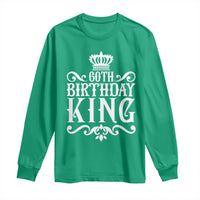 60th Birthday King Royal Crown Graphic For Men Long Sleeve Shirt