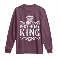 60th Birthday King Royal Crown Graphic For Men Long Sleeve Shirt