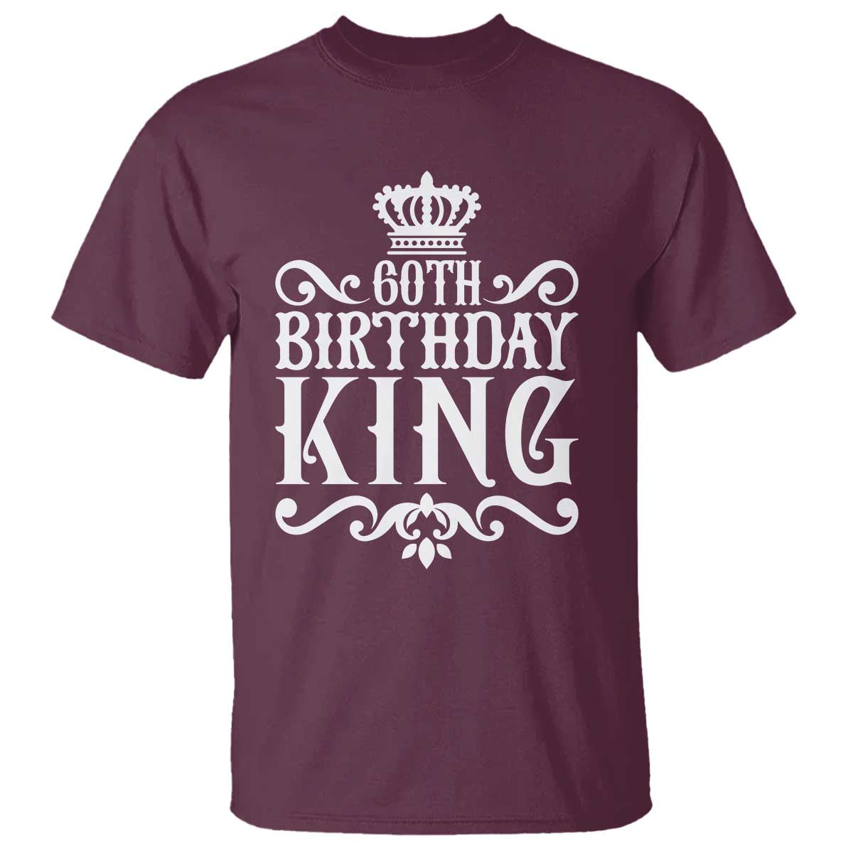 60th Birthday King Royal Crown Graphic For Men T Shirt