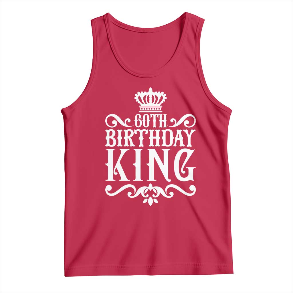 60th Birthday King Royal Crown Graphic For Men Tank Top