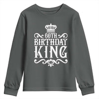 60th Birthday King Royal Crown Graphic For Men Youth Sweatshirt