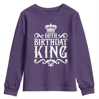 60th Birthday King Royal Crown Graphic For Men Youth Sweatshirt