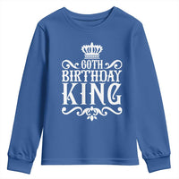 60th Birthday King Royal Crown Graphic For Men Youth Sweatshirt