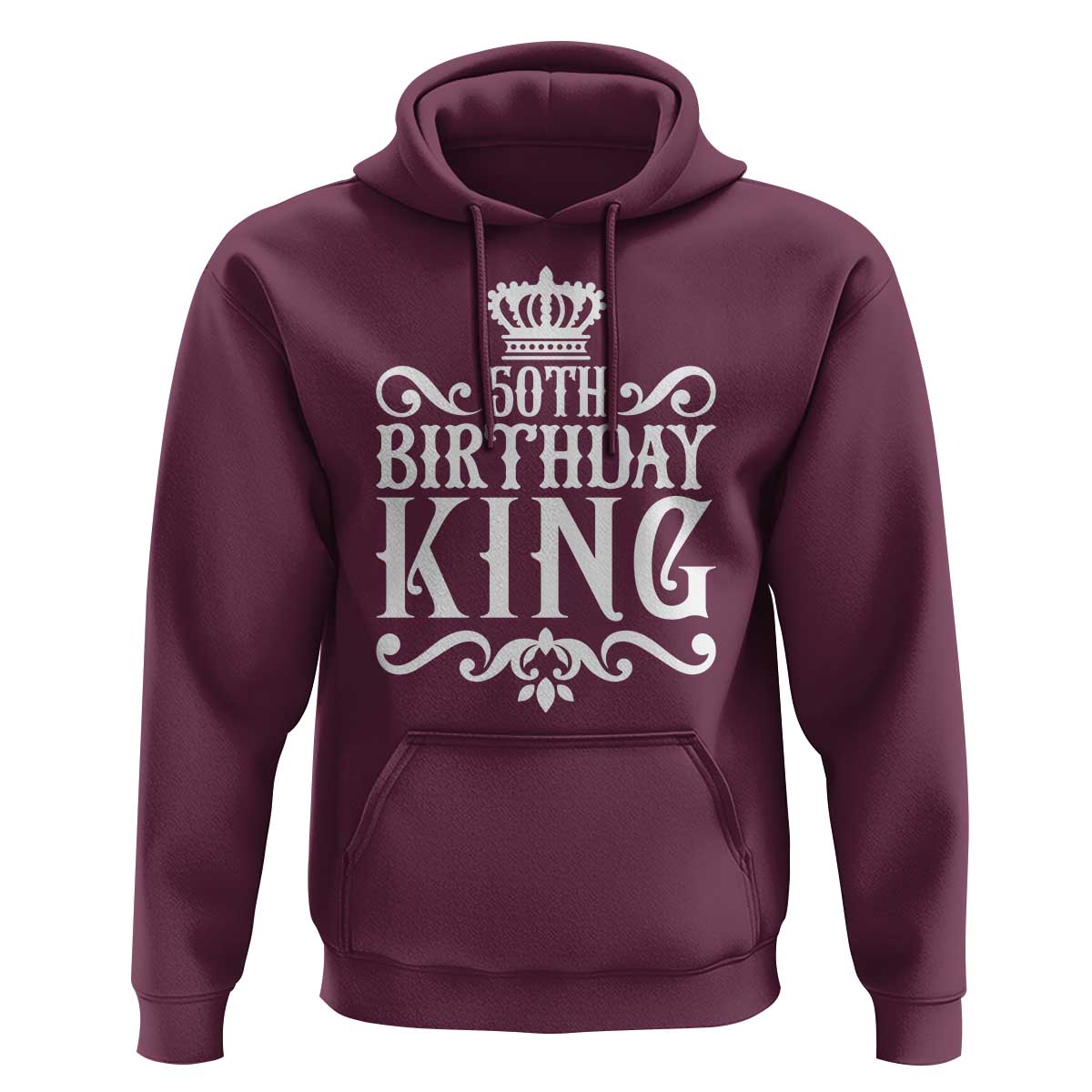 50th Birthday King Royal Crown Graphic For Men Hoodie