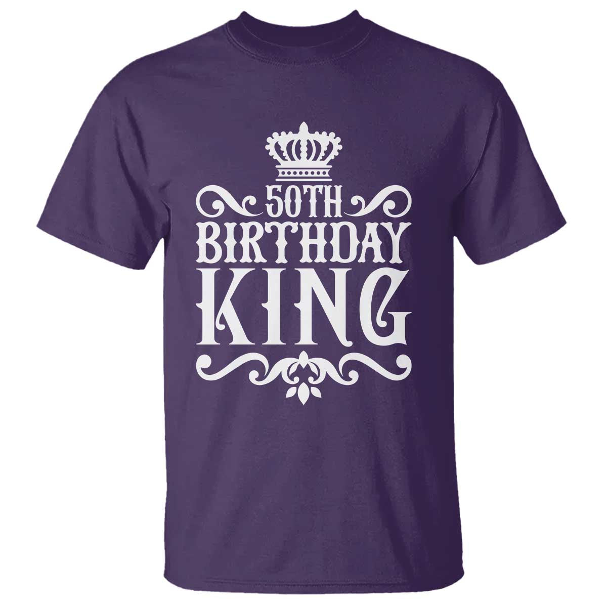 50th Birthday King Royal Crown Graphic For Men T Shirt