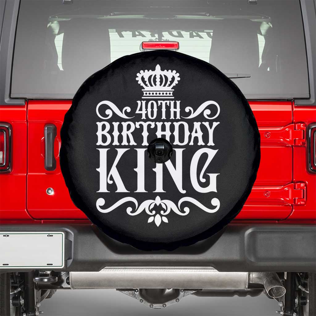40th Birthday King Royal Crown Graphic For Men Spare Tire Cover