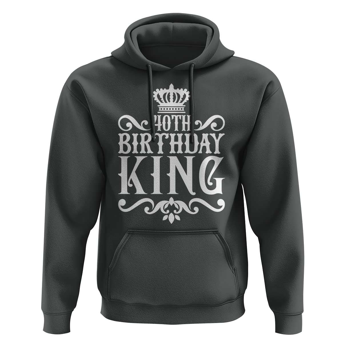 40th Birthday King Royal Crown Graphic For Men Hoodie