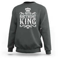 40th Birthday King Royal Crown Graphic For Men Sweatshirt