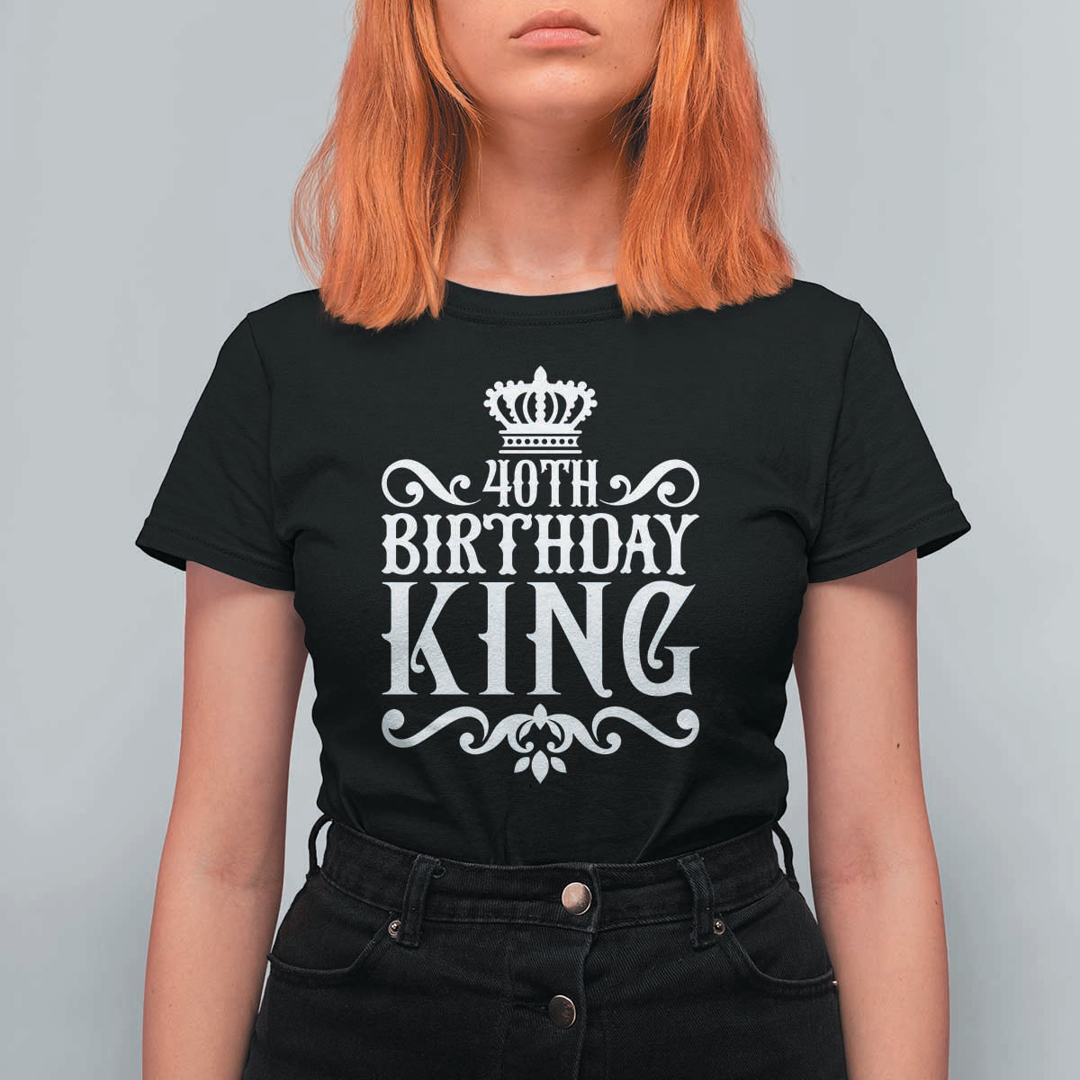 40th Birthday King Royal Crown Graphic For Men T Shirt For Women