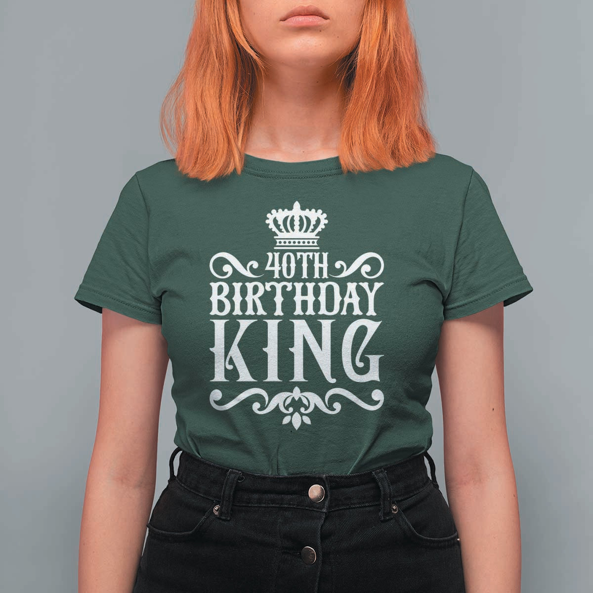40th Birthday King Royal Crown Graphic For Men T Shirt For Women