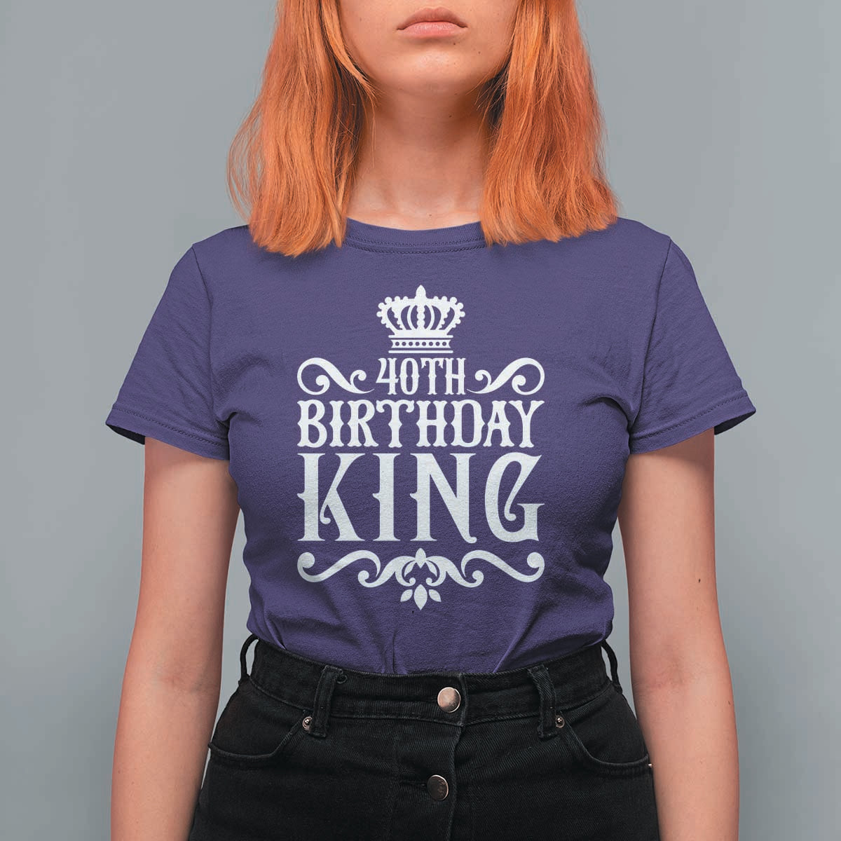 40th Birthday King Royal Crown Graphic For Men T Shirt For Women