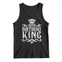 40th Birthday King Royal Crown Graphic For Men Tank Top