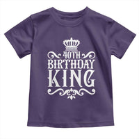 40th Birthday King Royal Crown Graphic For Men Toddler T Shirt
