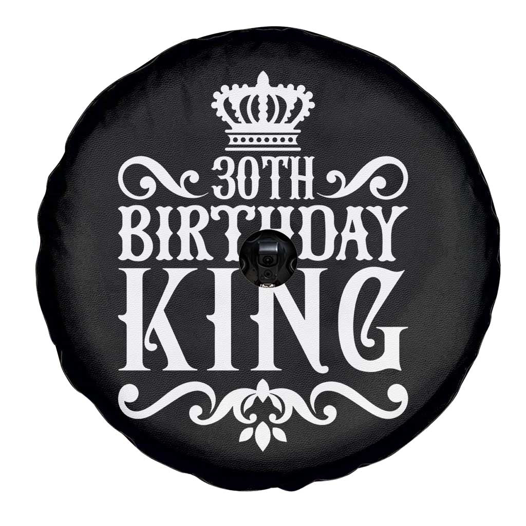 30th Birthday King Spare Tire Cover Royal Crown Graphic For Men