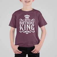 30th Birthday King T Shirt For Kid Royal Crown Graphic For Men