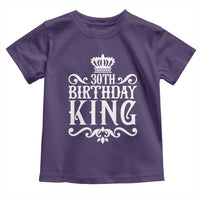 30th Birthday King Toddler T Shirt Royal Crown Graphic For Men