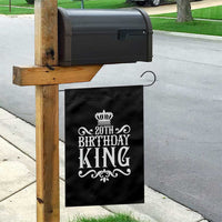 20th Birthday King Crown Gift For Men Garden Flag