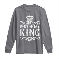 20th Birthday King Crown Gift For Men Long Sleeve Shirt