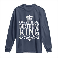 20th Birthday King Crown Gift For Men Long Sleeve Shirt