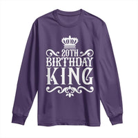 20th Birthday King Crown Gift For Men Long Sleeve Shirt