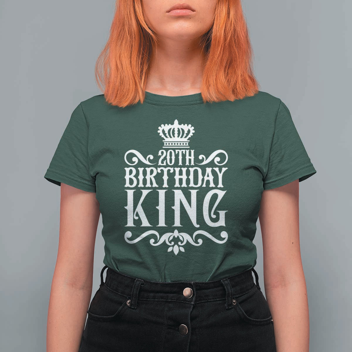 20th Birthday King Crown Gift For Men T Shirt For Women