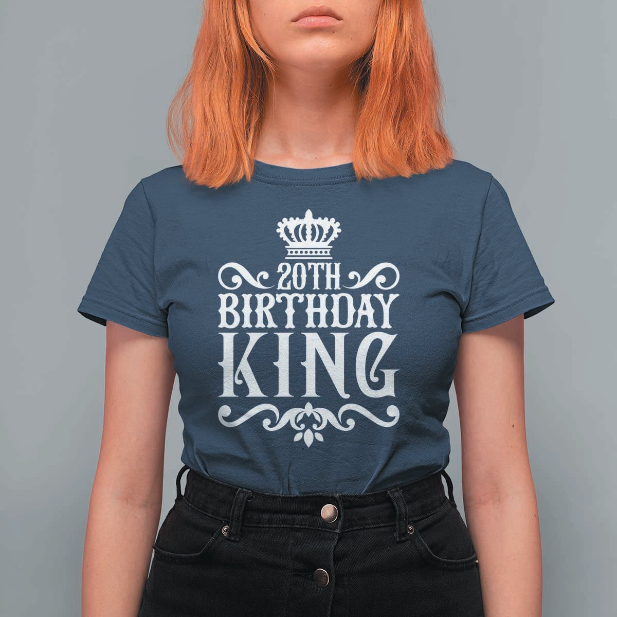 20th Birthday King Crown Gift For Men T Shirt For Women