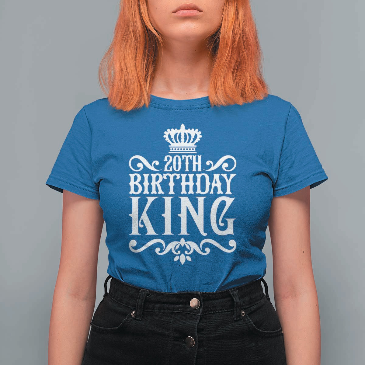 20th Birthday King Crown Gift For Men T Shirt For Women