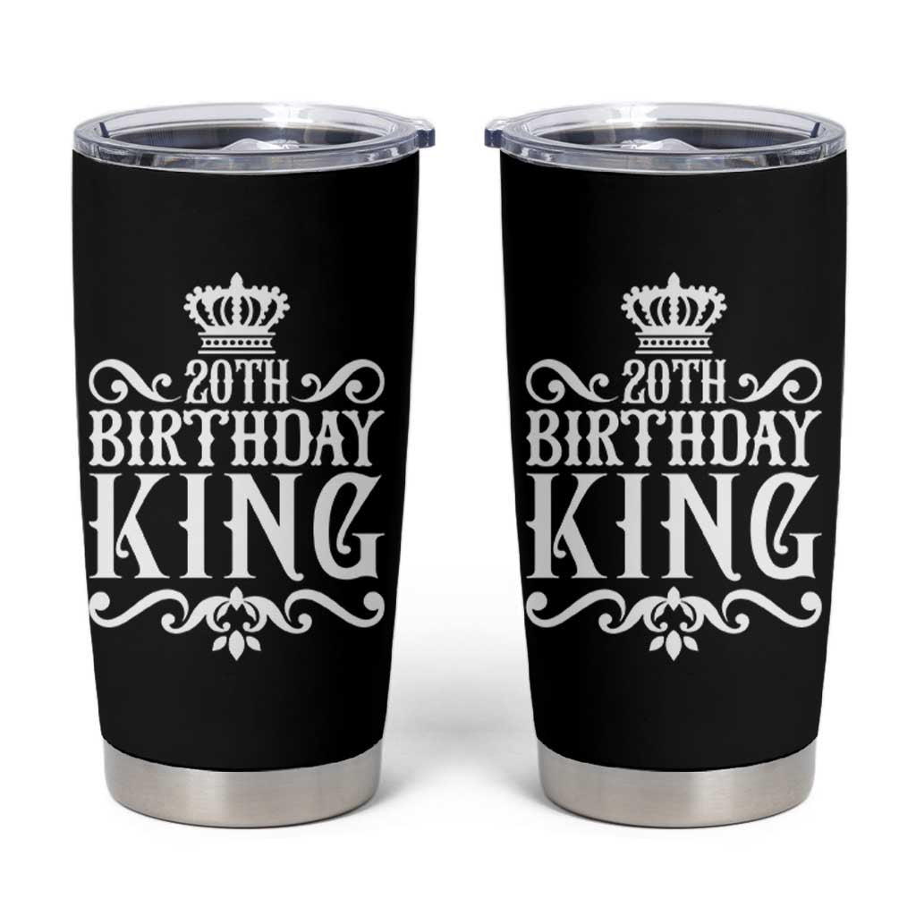 20th Birthday King Crown Gift For Men Tumbler Cup