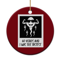 60 Years Ago I Was The Fastest Ceramic Ornament Funny 60th Birthday Celebration