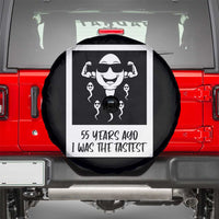 55 Years Ago I Was The Fastest Spare Tire Cover Funny 55th Birthday Milestone Graphic