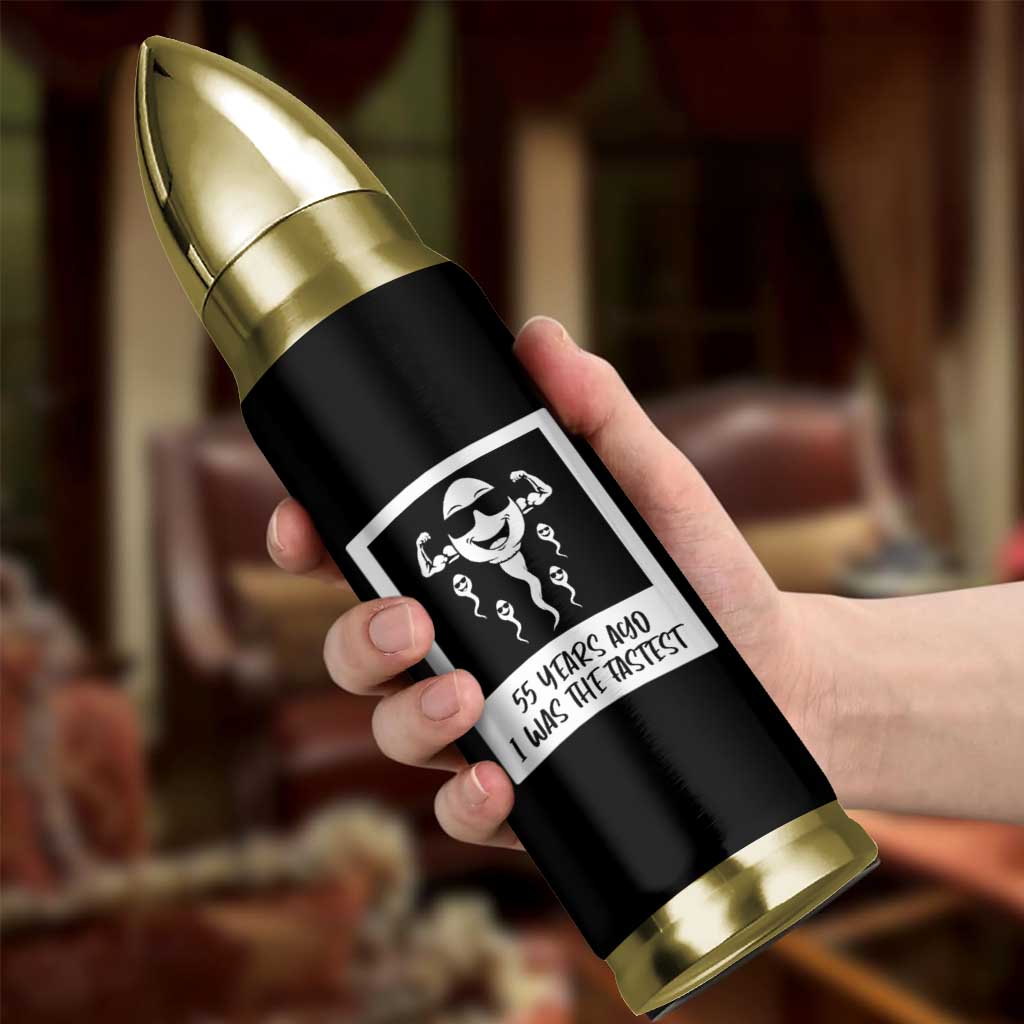 55 Years Ago I Was The Fastest Bullet Tumbler Funny 55th Birthday Milestone Graphic