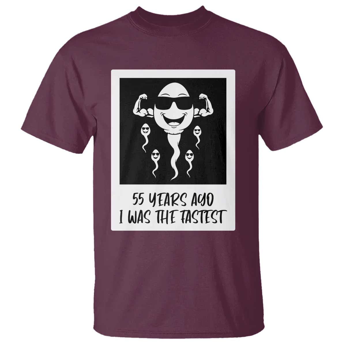 55 Years Ago I Was The Fastest T Shirt Funny 55th Birthday Milestone Graphic