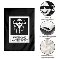 45 Years Ago I Was The Fastest Garden Flag Funny 45th Birthday Gift
