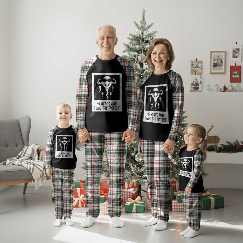 45 Years Ago I Was The Fastest Plaid Pajama Set Funny 45th Birthday Gift