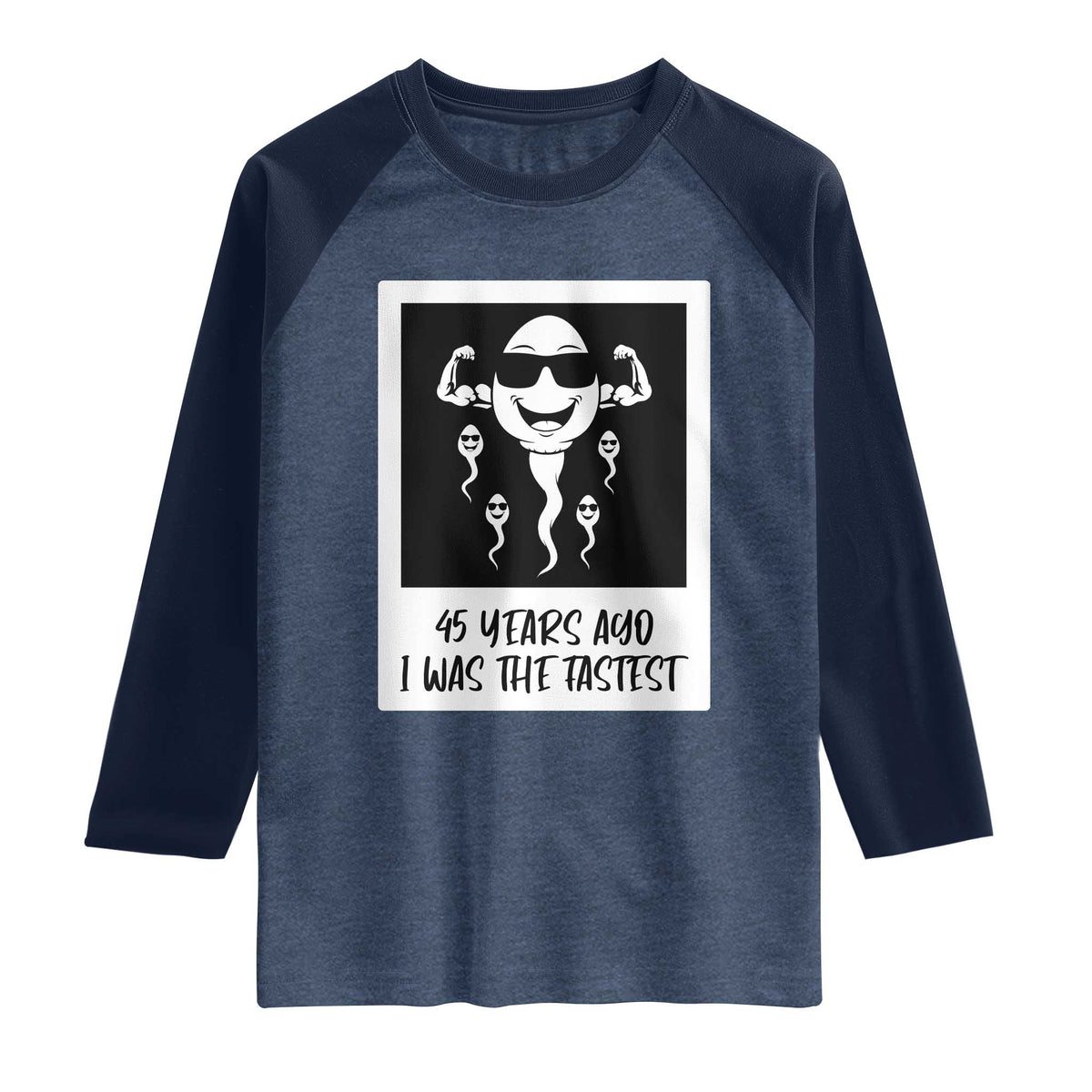 45 Years Ago I Was The Fastest Raglan Shirt Funny 45th Birthday Gift