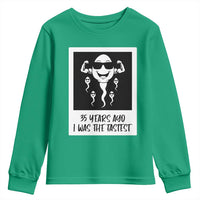 35 Years Ago I Was The Fastest Youth Sweatshirt Hilarious 35th Birthday Party Graphic