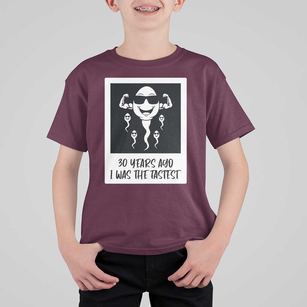 30 Years Ago I Was The Fastest T Shirt For Kid Funny 30th Birthday Gift Idea