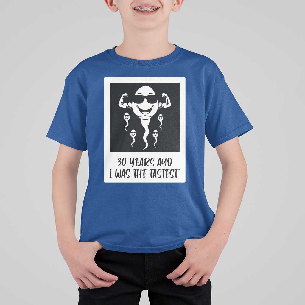 30 Years Ago I Was The Fastest T Shirt For Kid Funny 30th Birthday Gift Idea