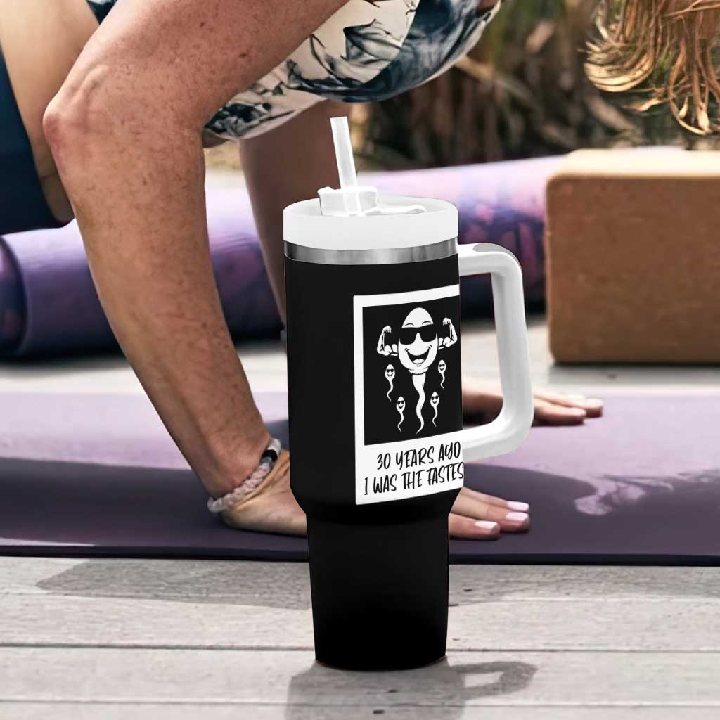30 Years Ago I Was The Fastest Tumbler With Handle Funny 30th Birthday Gift Idea