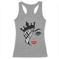 Its My 45th Birthday Racerback Tank Top Birthday Queen Crown Gift For Women