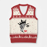 Its My 40th Birthday V-Neck Knit Sweater Vest Birthday Queen Crown Gift For Women