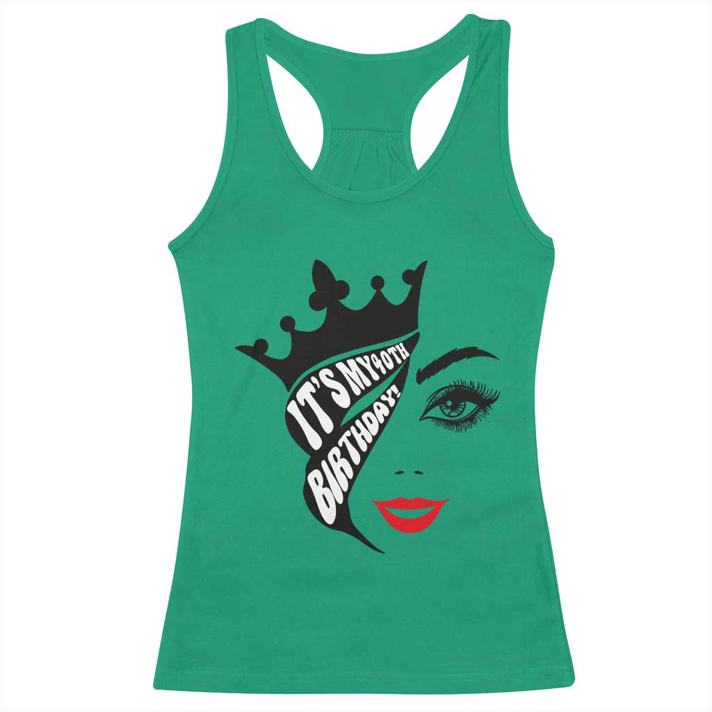 Its My 40th Birthday Racerback Tank Top Birthday Queen Crown Gift For Women