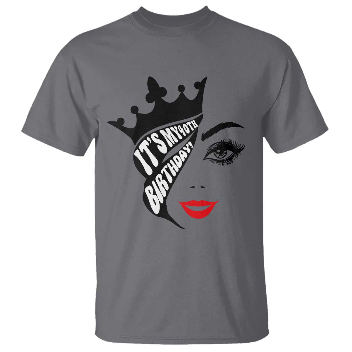 Its My 40th Birthday T Shirt Birthday Queen Crown Gift For Women