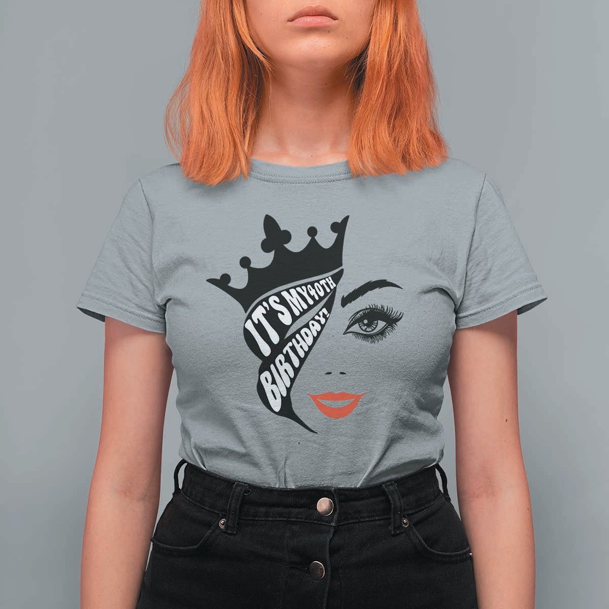 Its My 40th Birthday T Shirt For Women Birthday Queen Crown Gift For Women