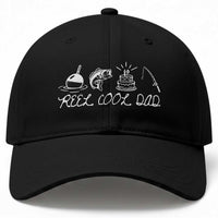 Reel Cool Dad Baseball Cap Funny Fishing Dad Birthday Gift