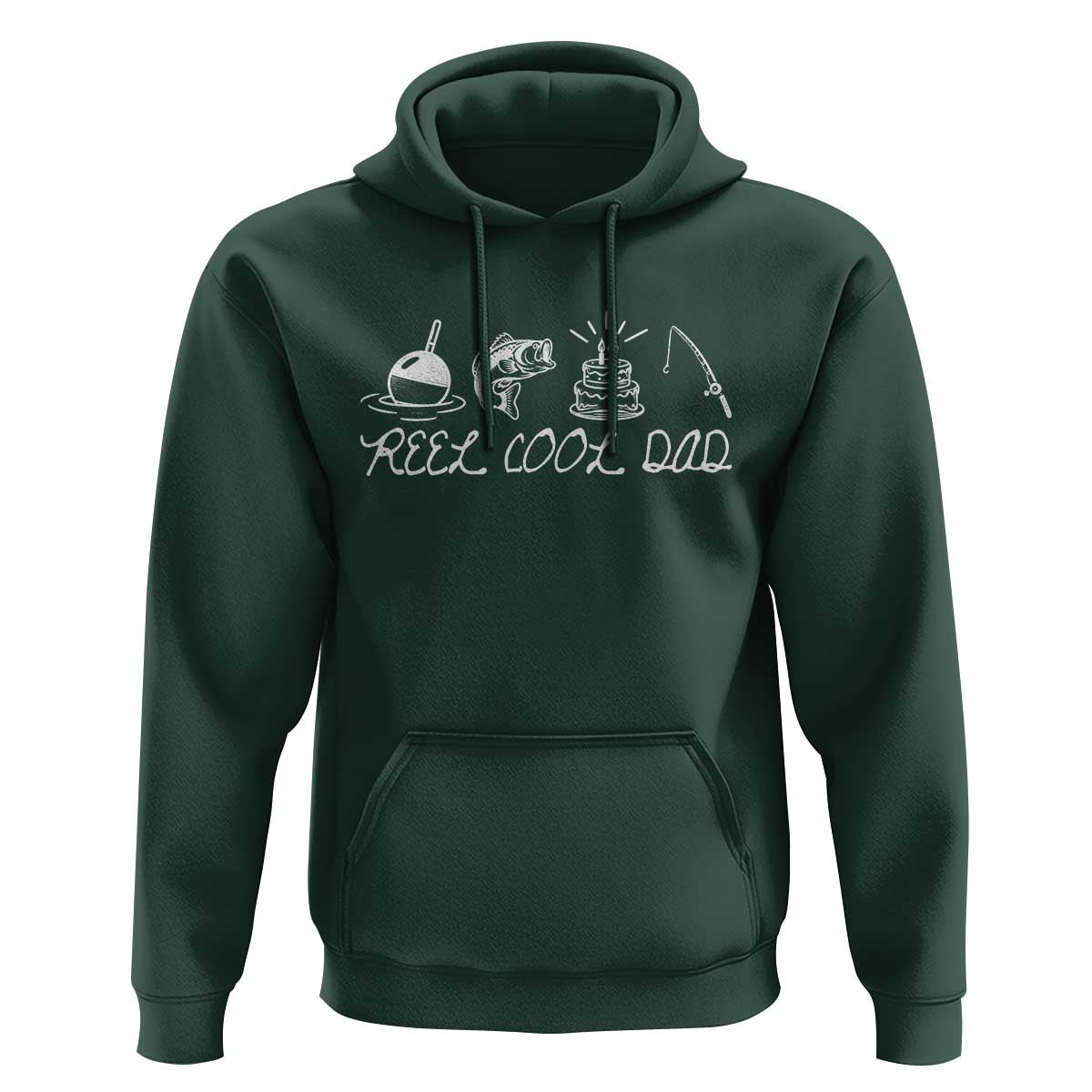 Reel Cool Dad Hoodie Funny Fishing Dad Birthday Gift