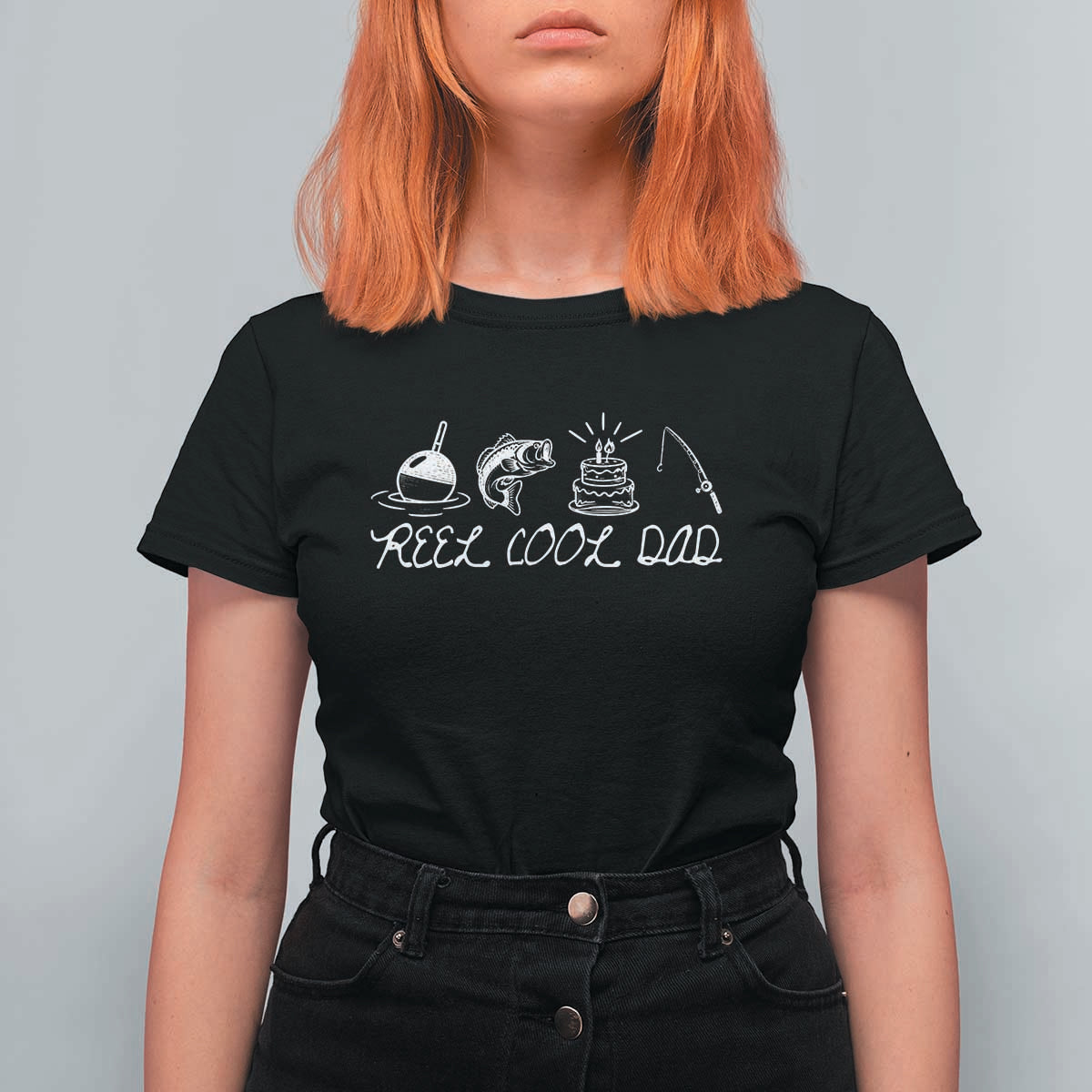 Reel Cool Dad T Shirt For Women Funny Fishing Dad Birthday Gift