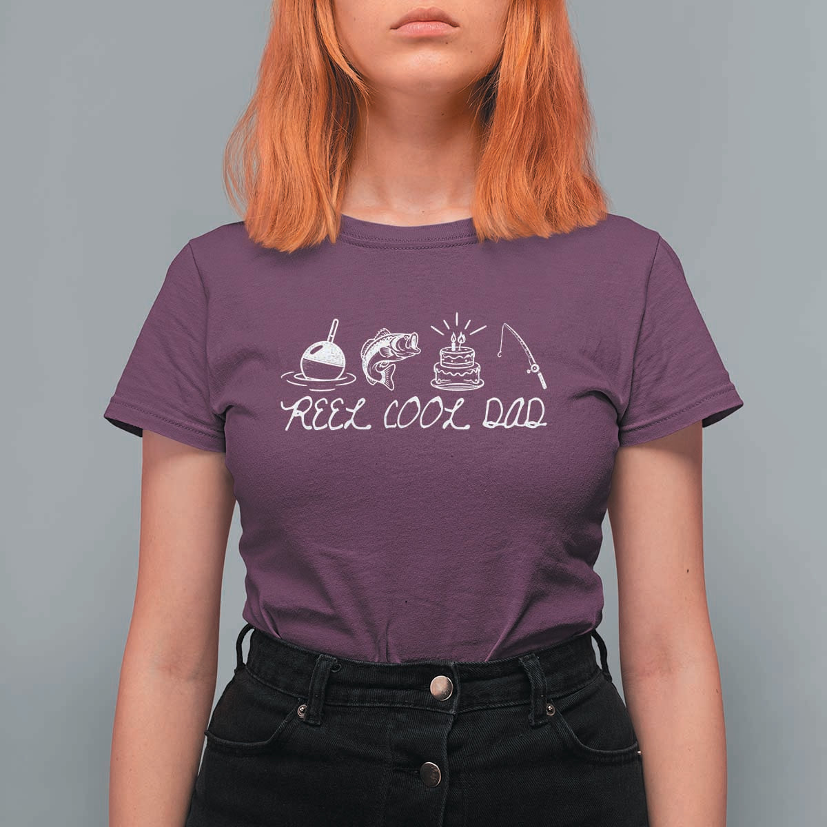 Reel Cool Dad T Shirt For Women Funny Fishing Dad Birthday Gift