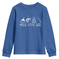 Reel Cool Dad Youth Sweatshirt Funny Fishing Dad Birthday Gift